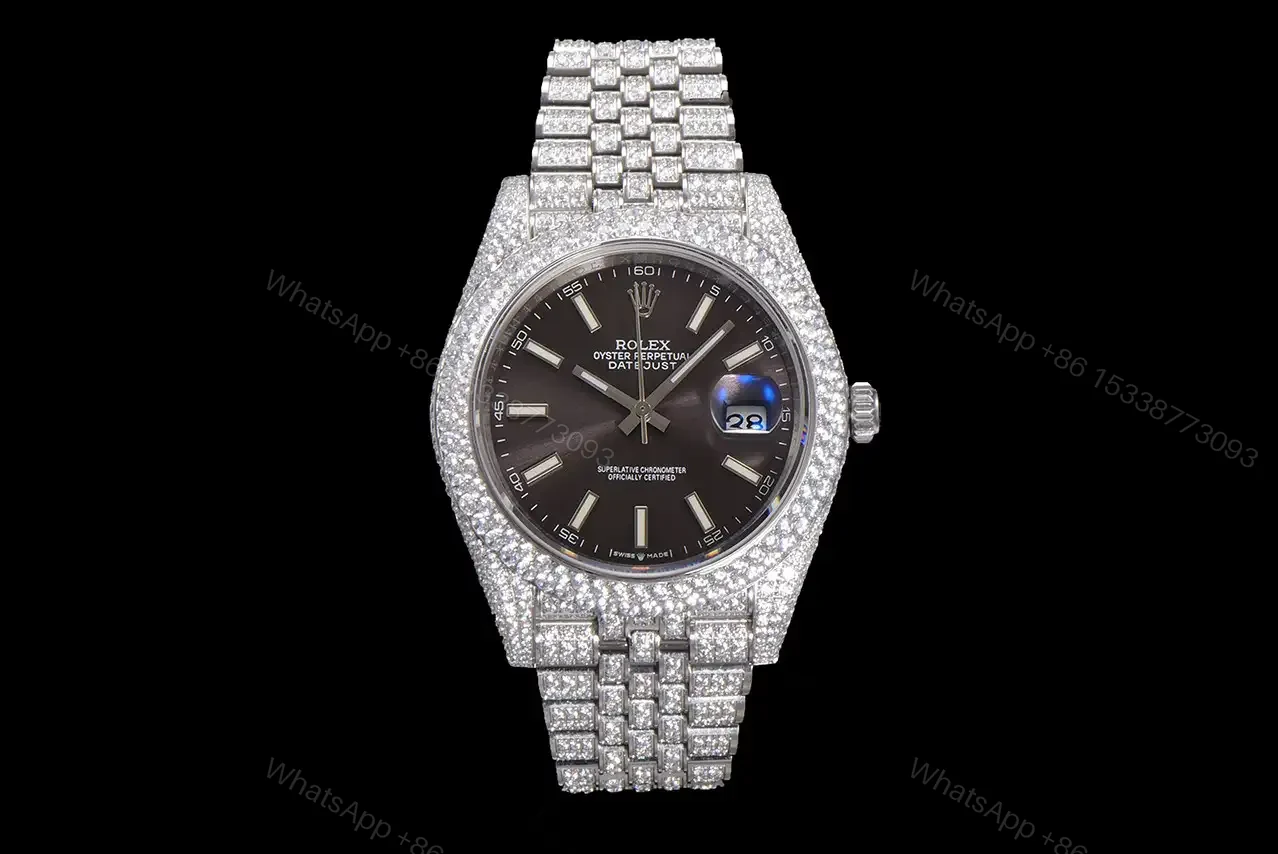 Rolex Datejust Iced Black Dial Special Diamond Edition 41mm 126300-0007 — view 1