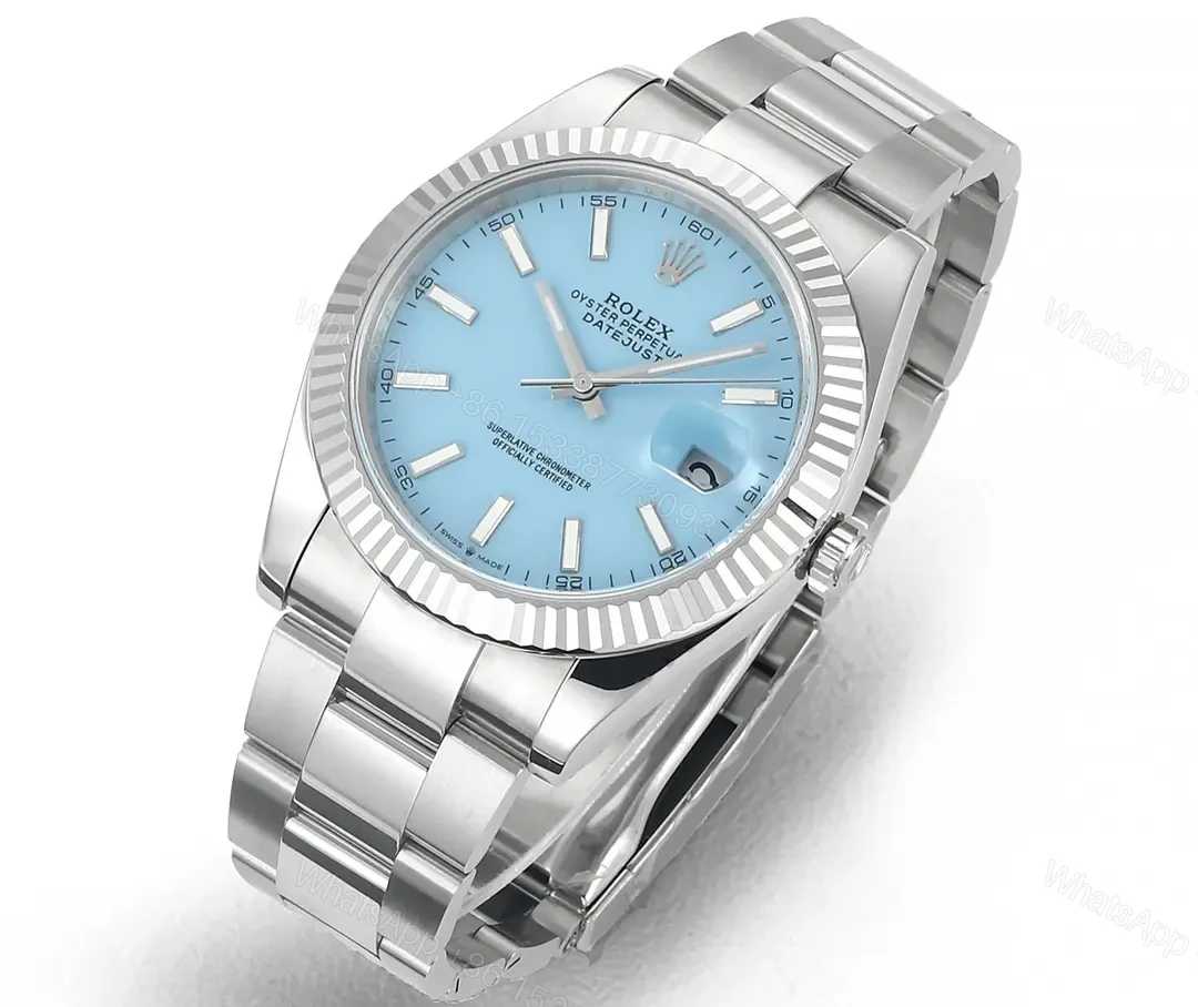 View 2 of Clean Factory Clean Factory JVS Silver Blue Datejust 3235 Movement
