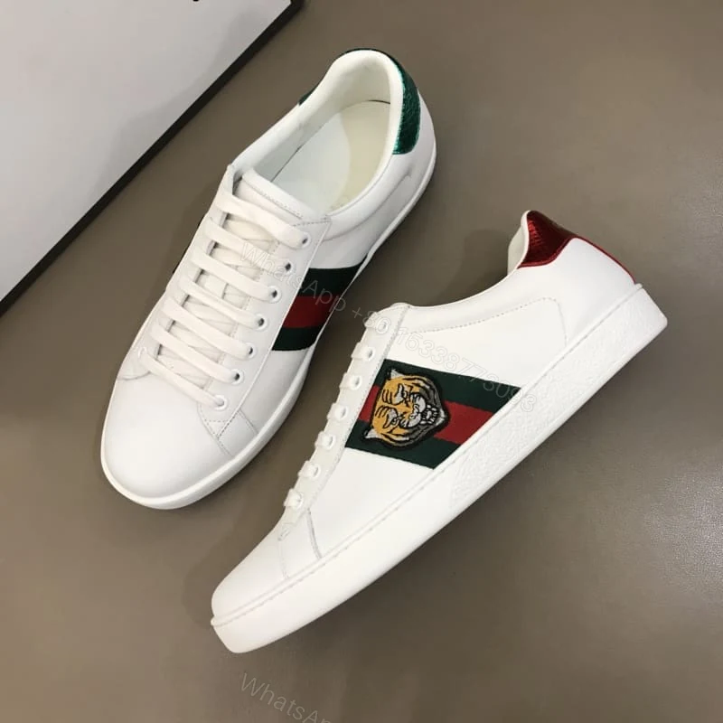 View 4 of GUCCI TIGER ACE EMBROIDERED SNEAKER WHITE – GC27