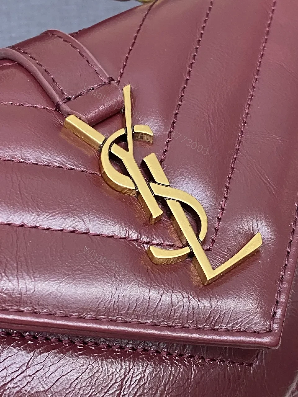 View 9 of Burgundy Quilted Satchel – Modern Luxury, All-Day Carry