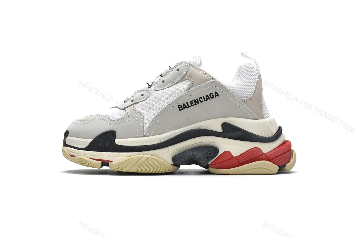 View 10 of Balenciaga NEW Triple S White Red 544351 W09E1 4552