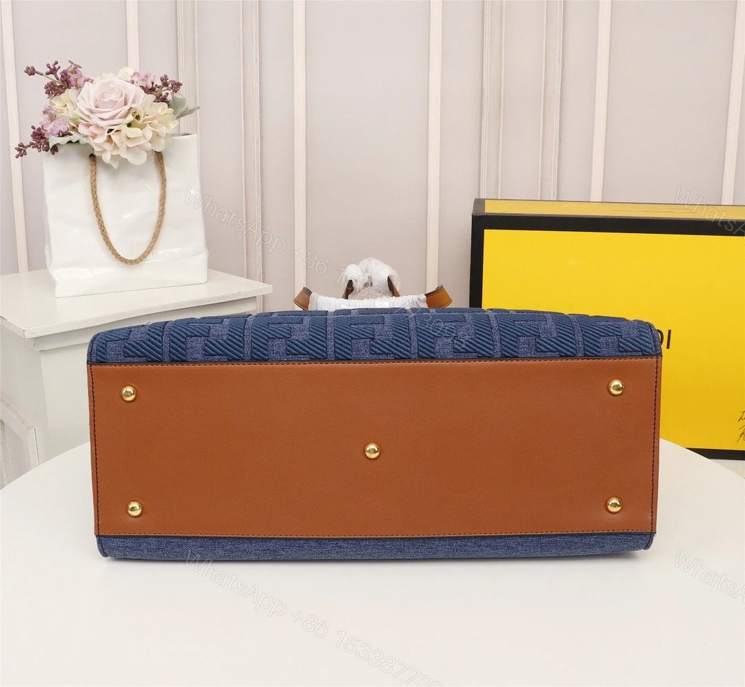View 3 of Fendi Peekaboo X-TOTE Canvas Bag