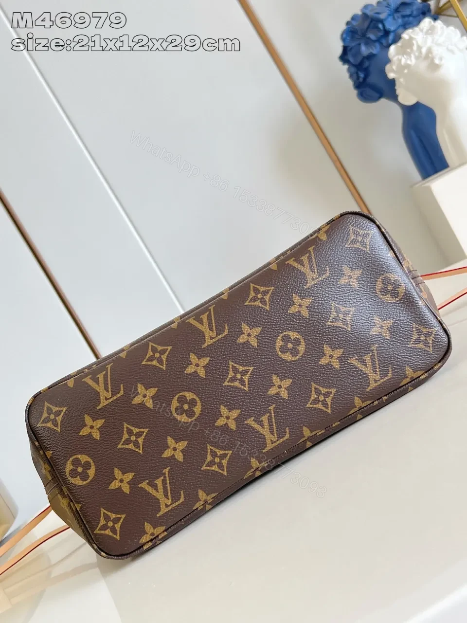 View 3 of Monogram Luxe Tote: Structured, Top-Handle Bag with Pink Trim