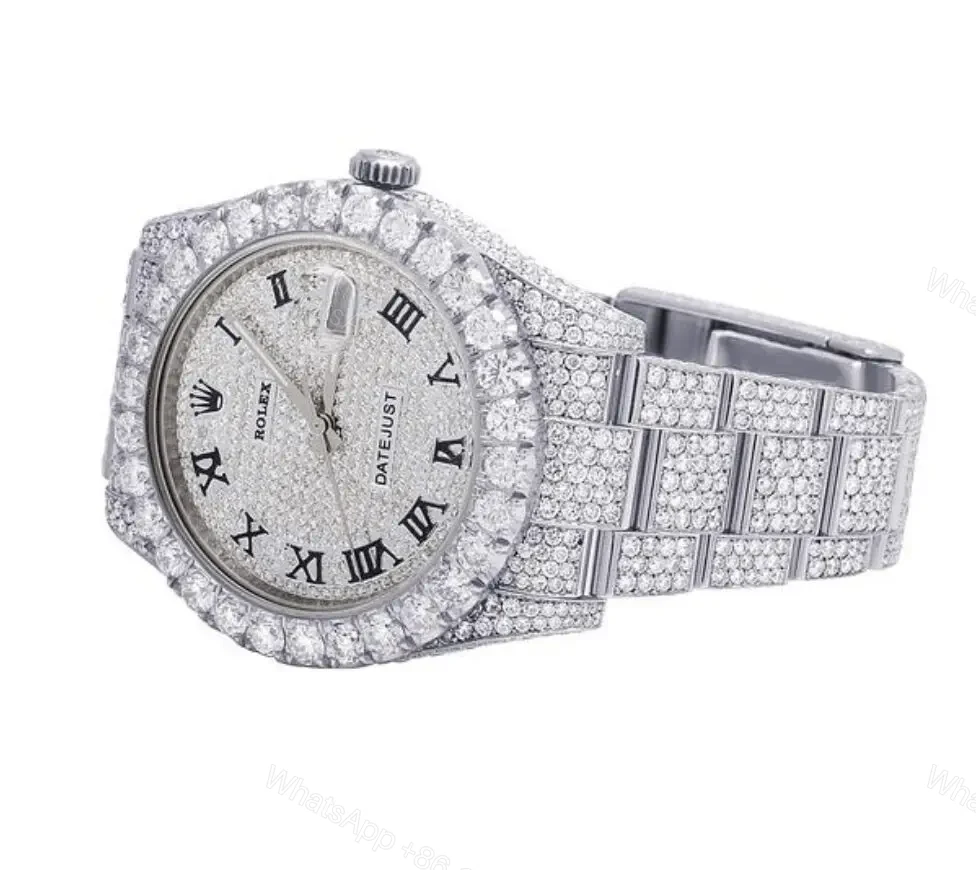 View 5 of Replica Rolex Date Just 116300 All Diamond