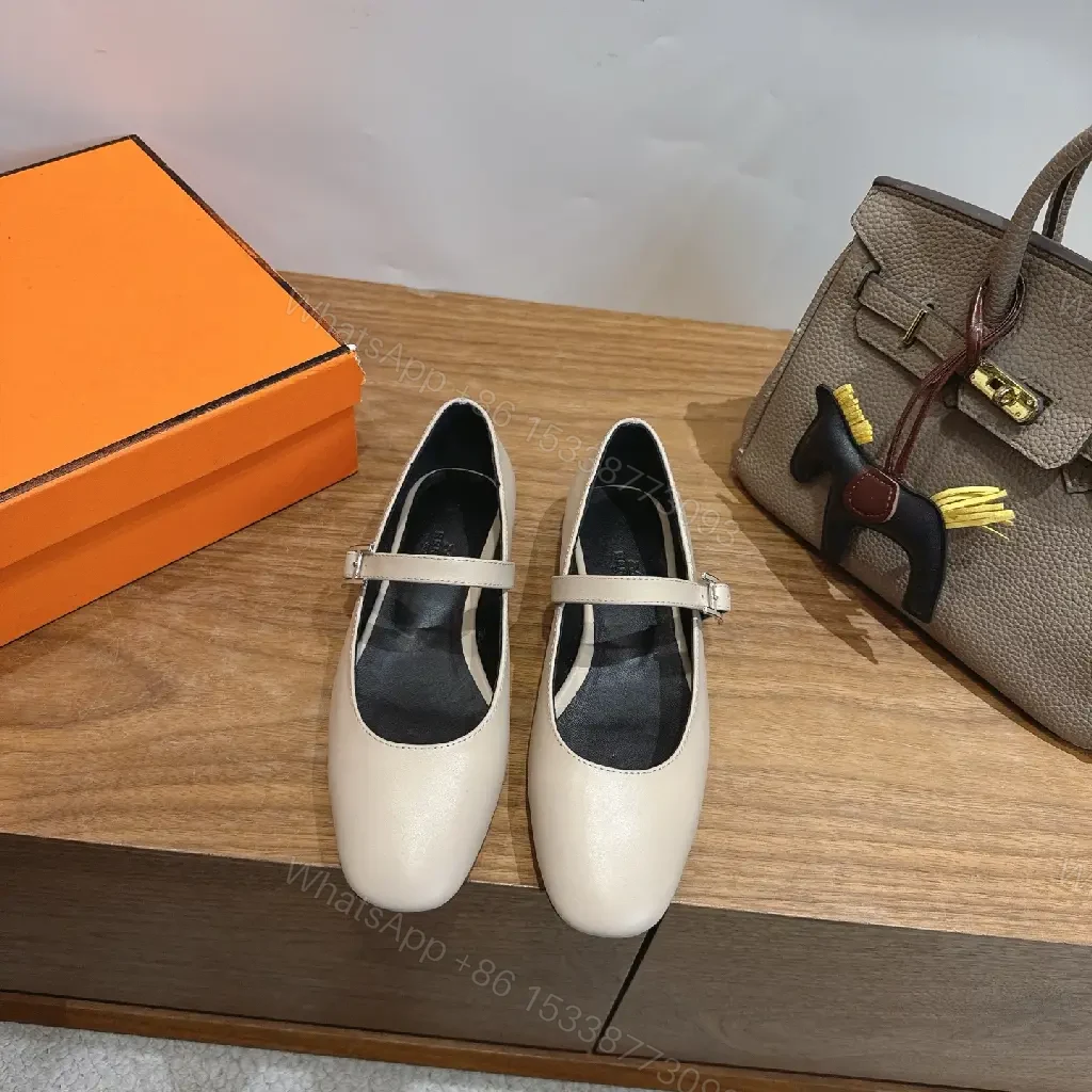View 6 of Beige Leather Mary Jane Shoes Flat-Style Comfort Orthopedic123