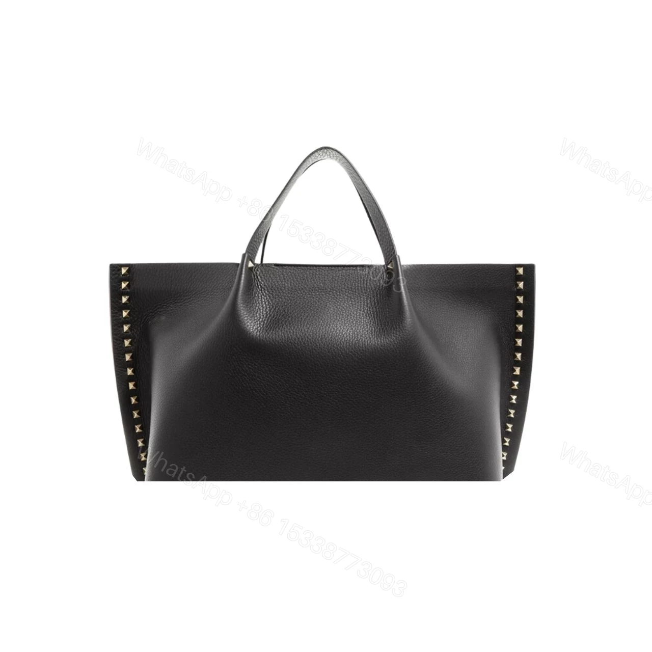 VALENTINO GARAVANI ROCKSTUD TOTE BLACK 36CM — view 1