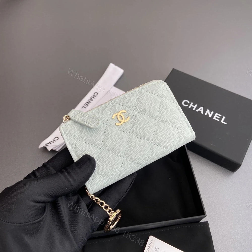 View 5 of 高仿Chanel*AP0223零錢包藍色魚子醬金扣免檢版