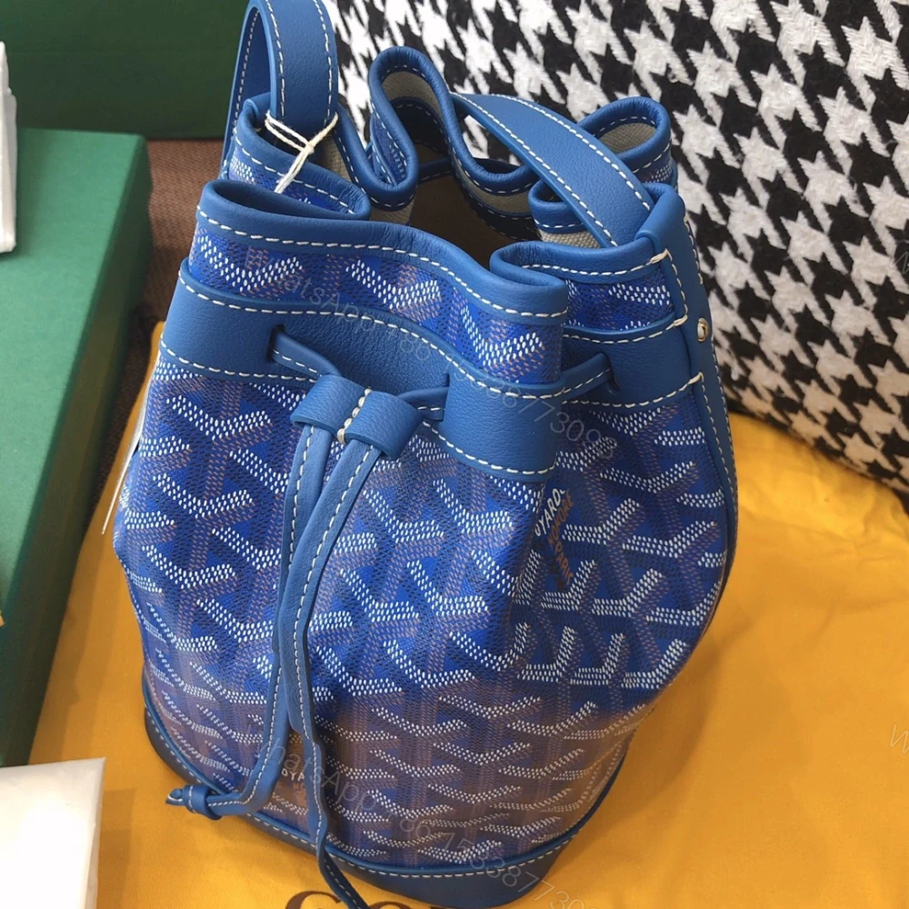 View 7 of 高仿Goyard*PEFLOT3抽繩水桶包藍色免檢版