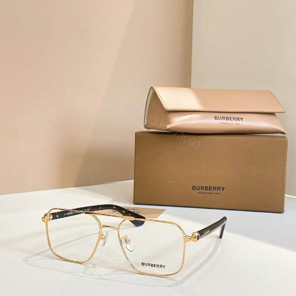 View 7 of Minimalist Gold-Tone Eyewear: Rectangular Luxury Frames