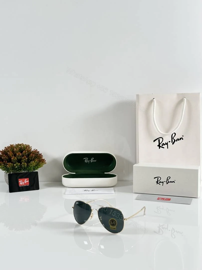First Copy Rayban Aviator 3026 Gold Black (GLASS) — view 1