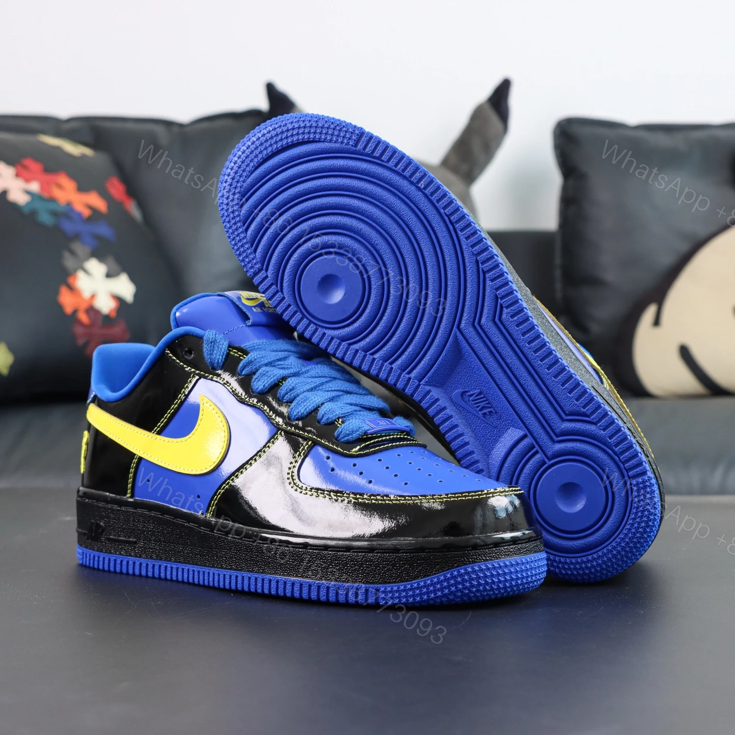 View 3 of Central Cee x Air Force 1 Low Black Yellow Blue