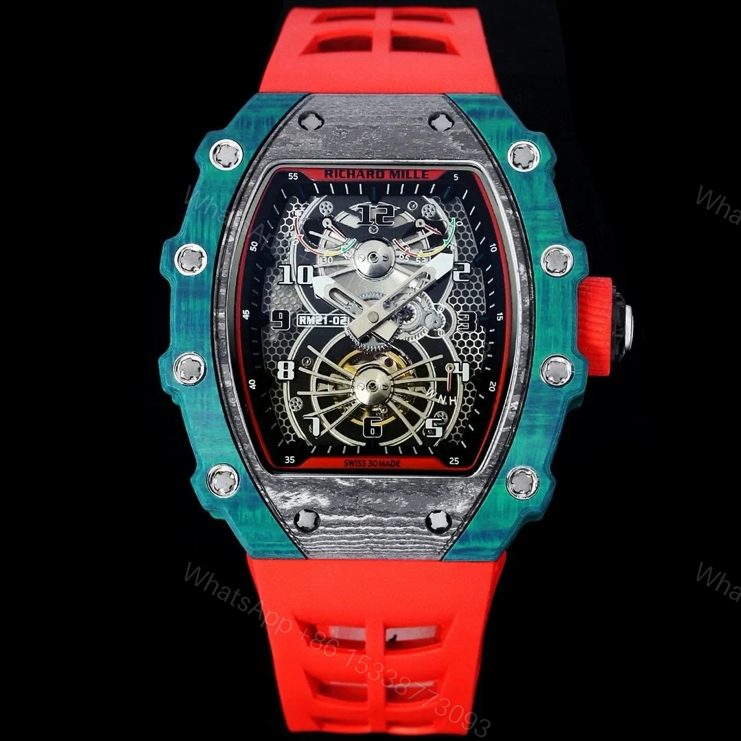 Richard Mille RM21-01 Automatic Skeleton Watch 40MM Carbon Blue Fiber Case Premium Edition RM-RM21-01-CARBON-40 — view 1