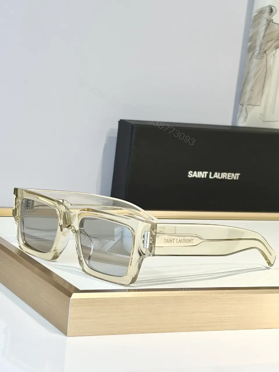 View 7 of Bold Geometry Acetate Sunglasses with Luxe Details