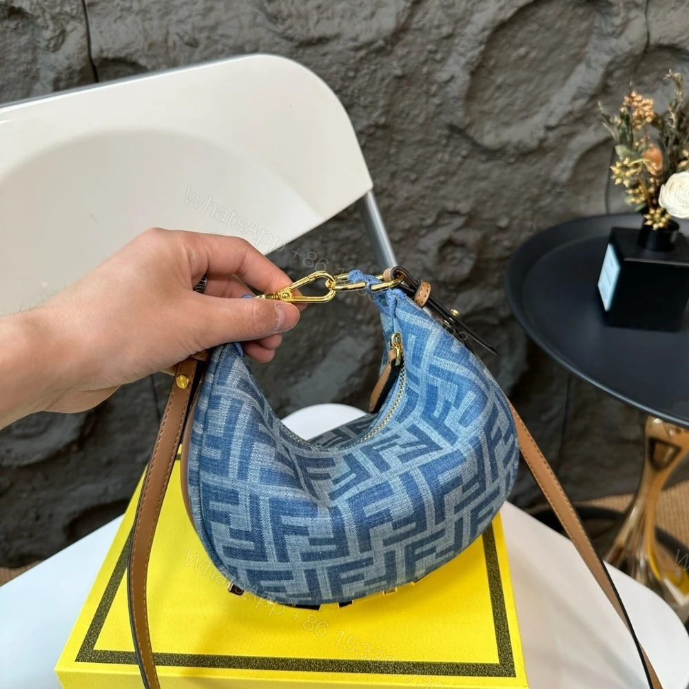 View 2 of FENDI FENDIGRAPHY MINI BAG DENIM BLUE FF 20CM 8BS081AS3FF1PLN