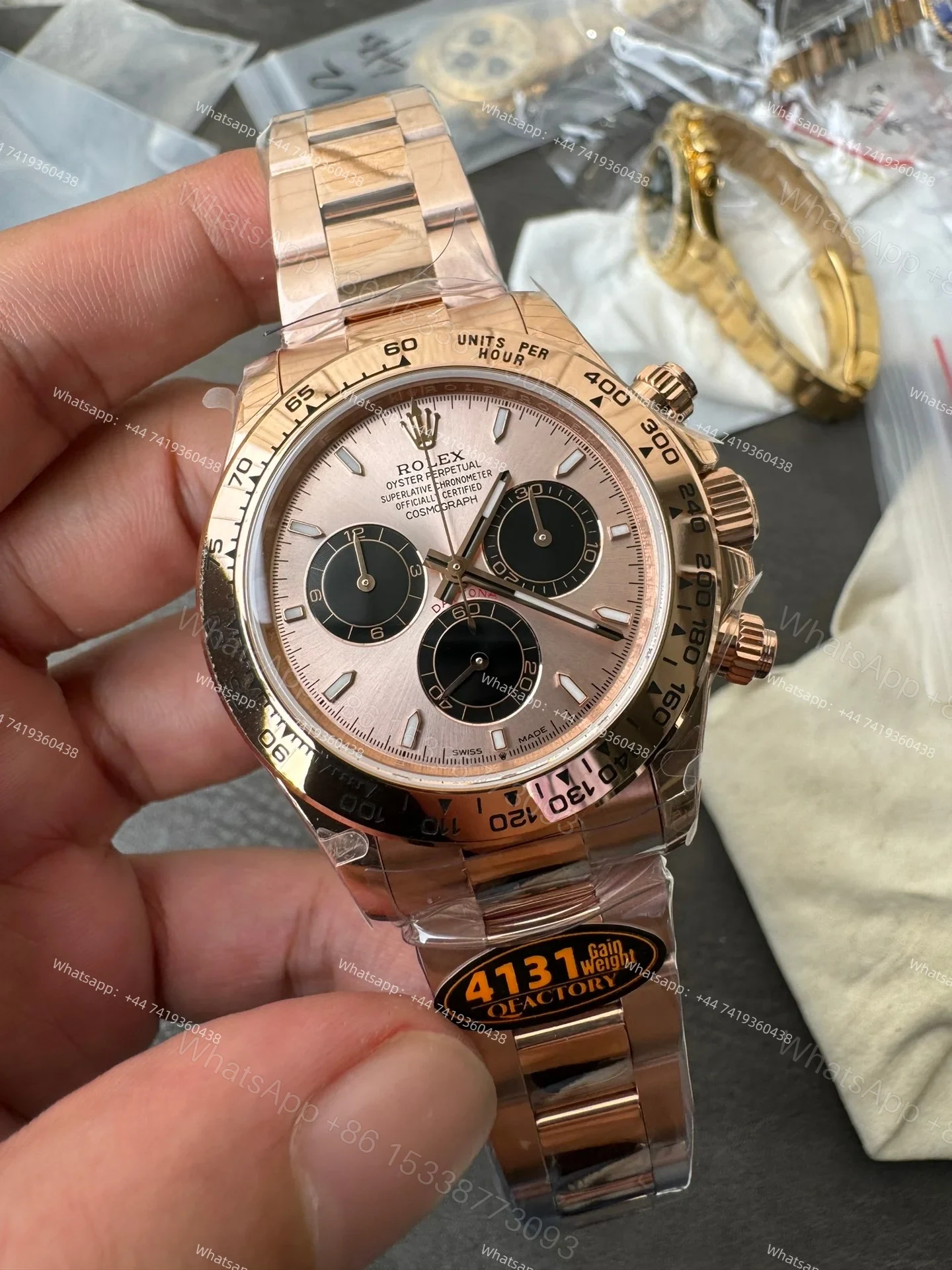 View 6 of Rolex Super Clone Daytona M126505-0003 Rose Gold Dial 4131 Movement