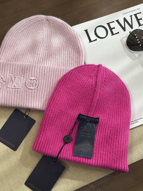 View 7 of Patterned Knit Beanie with LV Monogram, Luxe Street Style