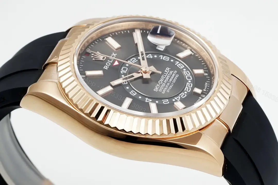 View 5 of Rolex Sky-Dweller Champagne Dial Everose Gold & Oystersteel 42MM 336238-0002