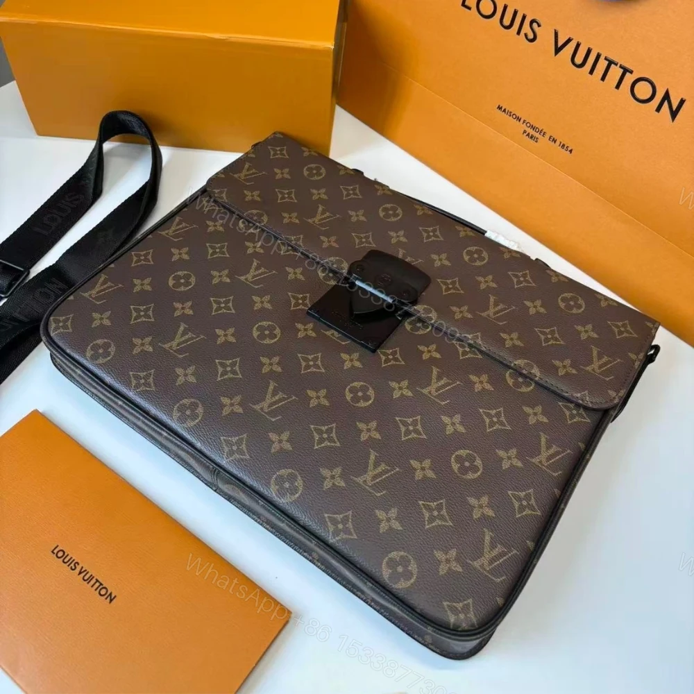 View 3 of Louis Vuitton S-Lock Briefcase in Monogram Canvas 37cm