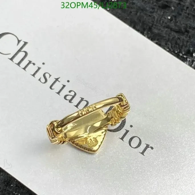 View 3 of Dior Heart Shape Ring in Brass and Pearl – Model LJ28735