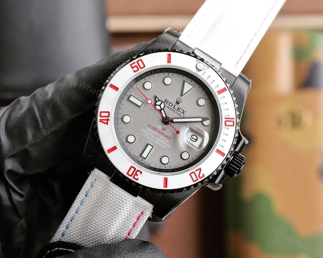 View 3 of Best Rolex Submariner Glacial replica 40MM White Fabric Strap Edition RG-SUBMARINER-GLACIAL-WHITE-FABRIC-40