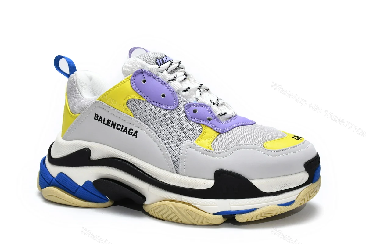 View 2 of Balenciaga Triple S Black Grey Blue 524039 W09OH 8081