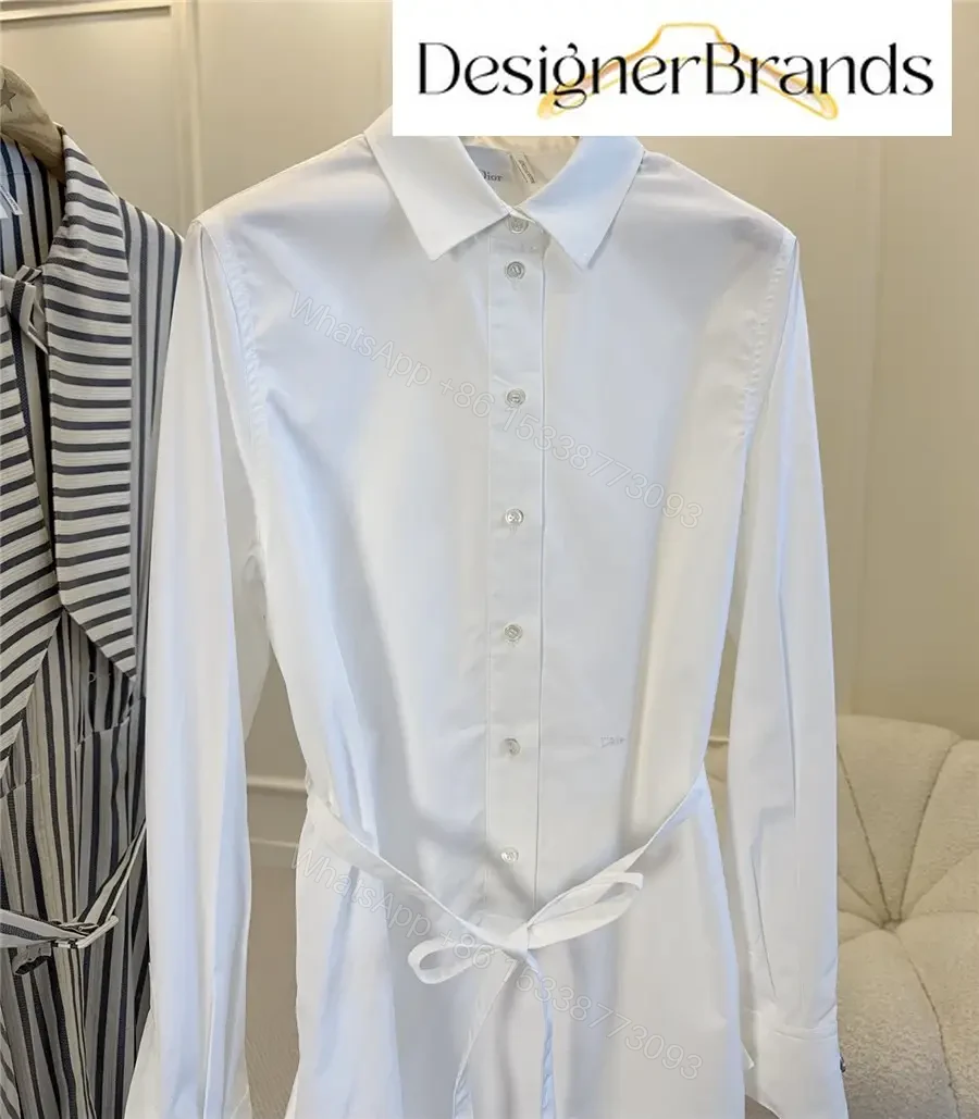 View 4 of Dior White Pure Cotton Poplin Ruffled Dress