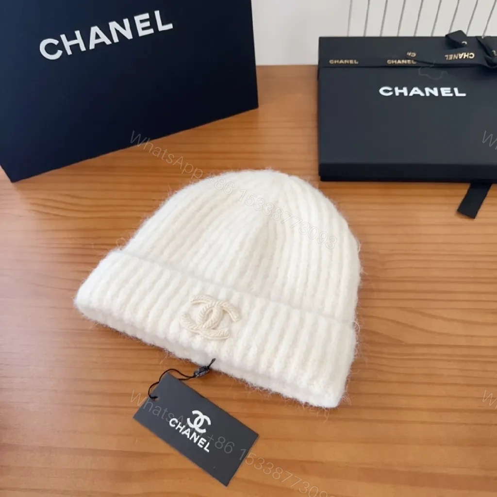 View 6 of Ivory Wool Beanie with Crest – Premium Knit, Classic Style