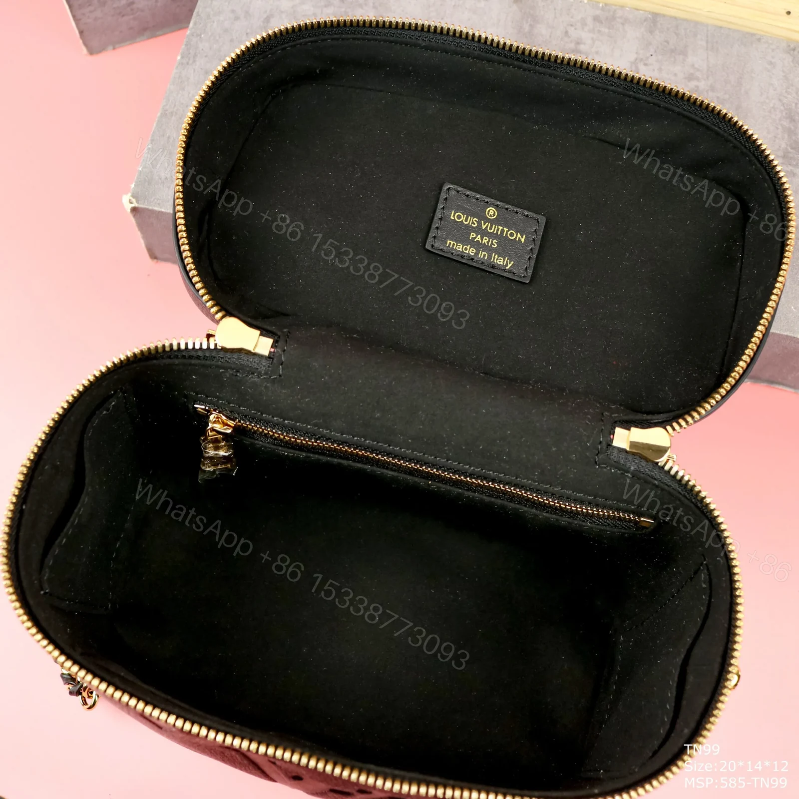 View 3 of Louis Vuitton LV Clutch Black Box Handbag Replica 11 19x13x10cm