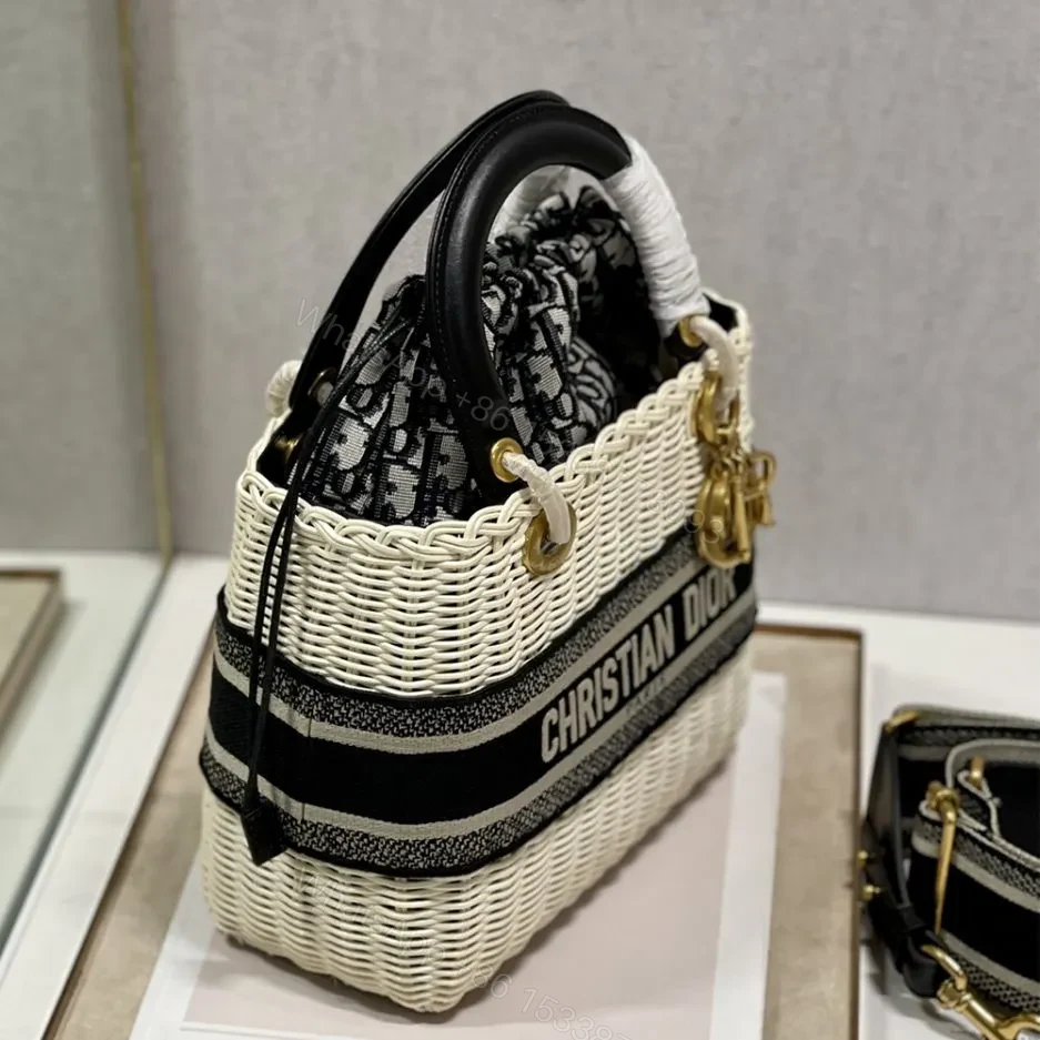 View 3 of Lady DIOR Wicker Bag
