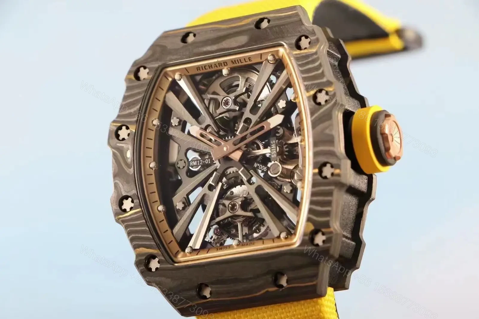 View 12 of Richard Mille Swiss Clone RM 12 01 Real Tourbillon Real Carbon