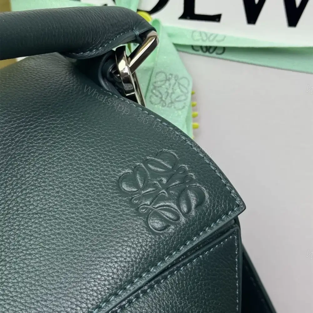 View 5 of 高仿Loewe*Puzzle系列6580鹿皮斜挎包常青綠大號免檢版
