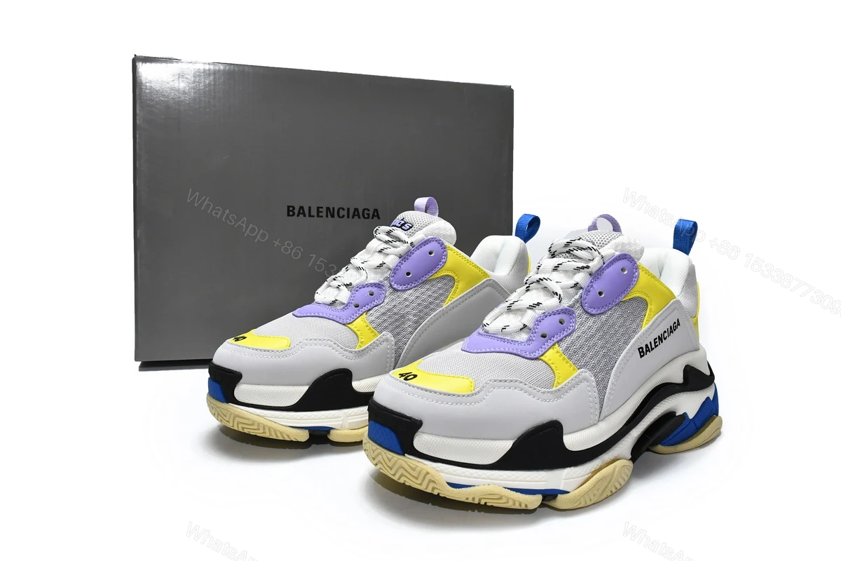 Balenciaga Triple S Black Grey Blue 524039 W09OH 8081 — view 2