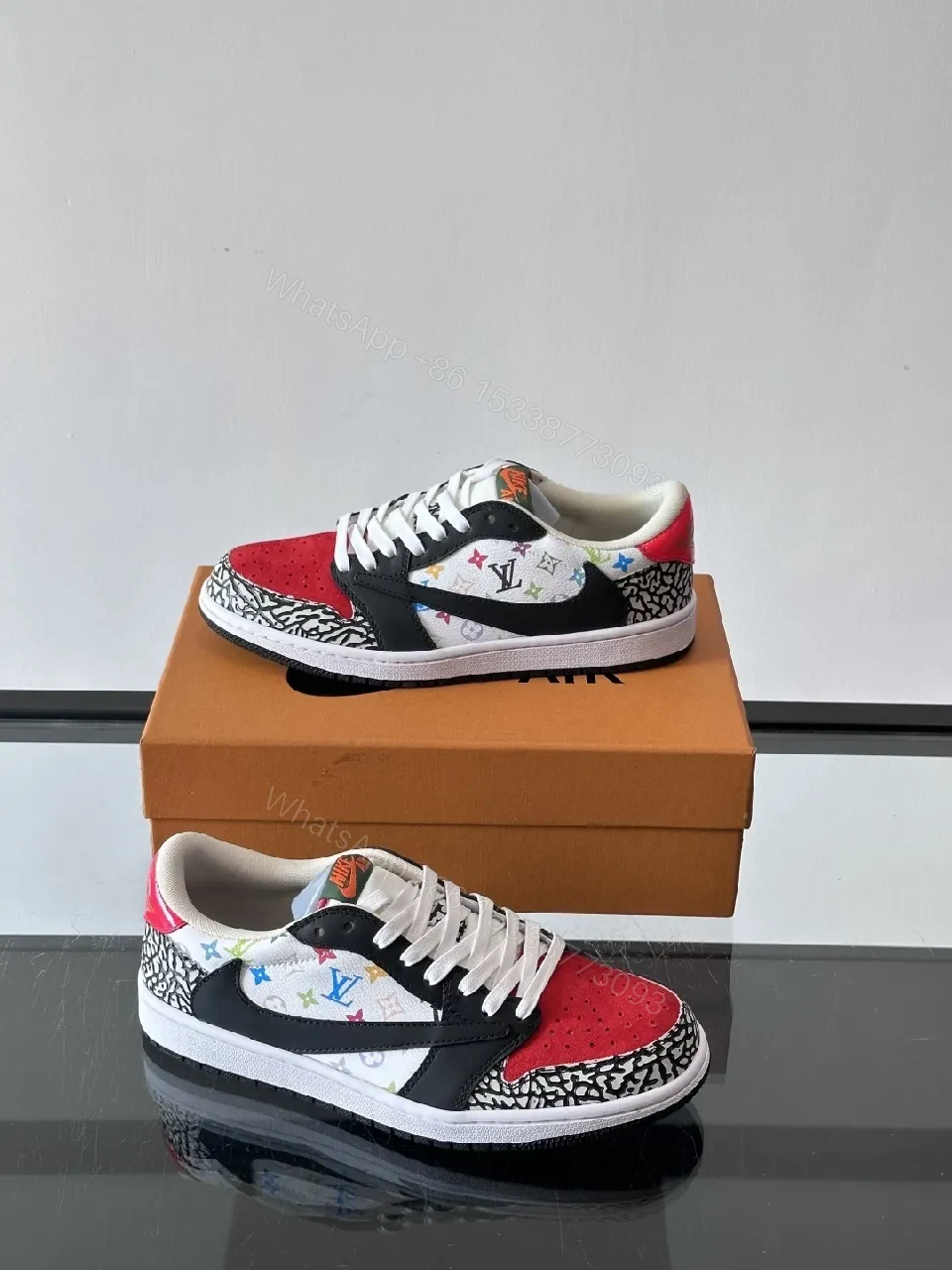View 4 of Colorful Premium Detailing High-Top Sneakers