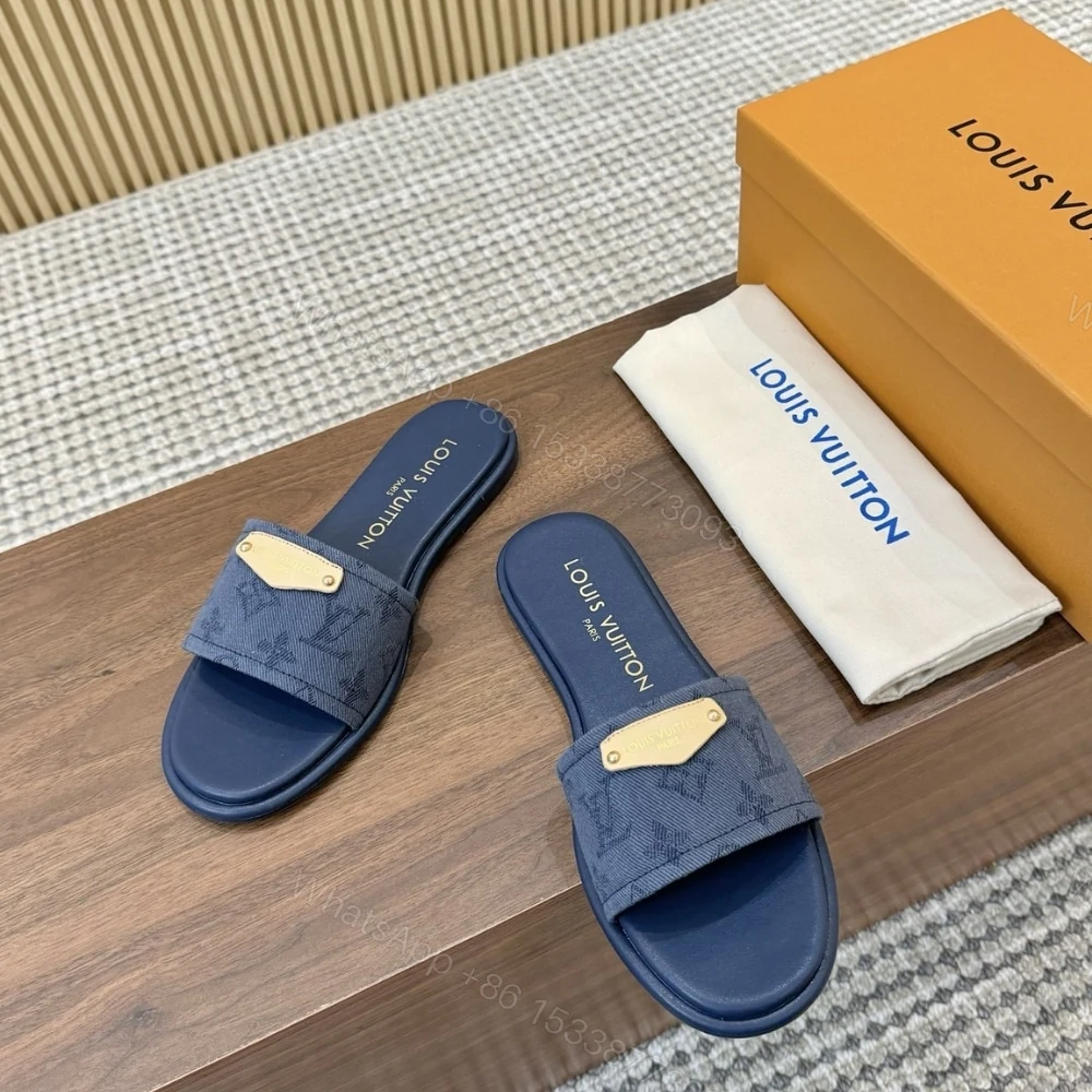View 5 of LOUIS VUITTON LILY FLAT MULE BLUE 1AGX78