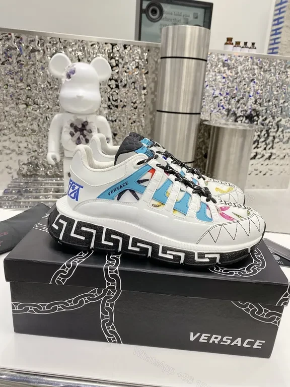 View 2 of Graphic-Texture Versace Sneaker: Bold Details, All-Day Confidence