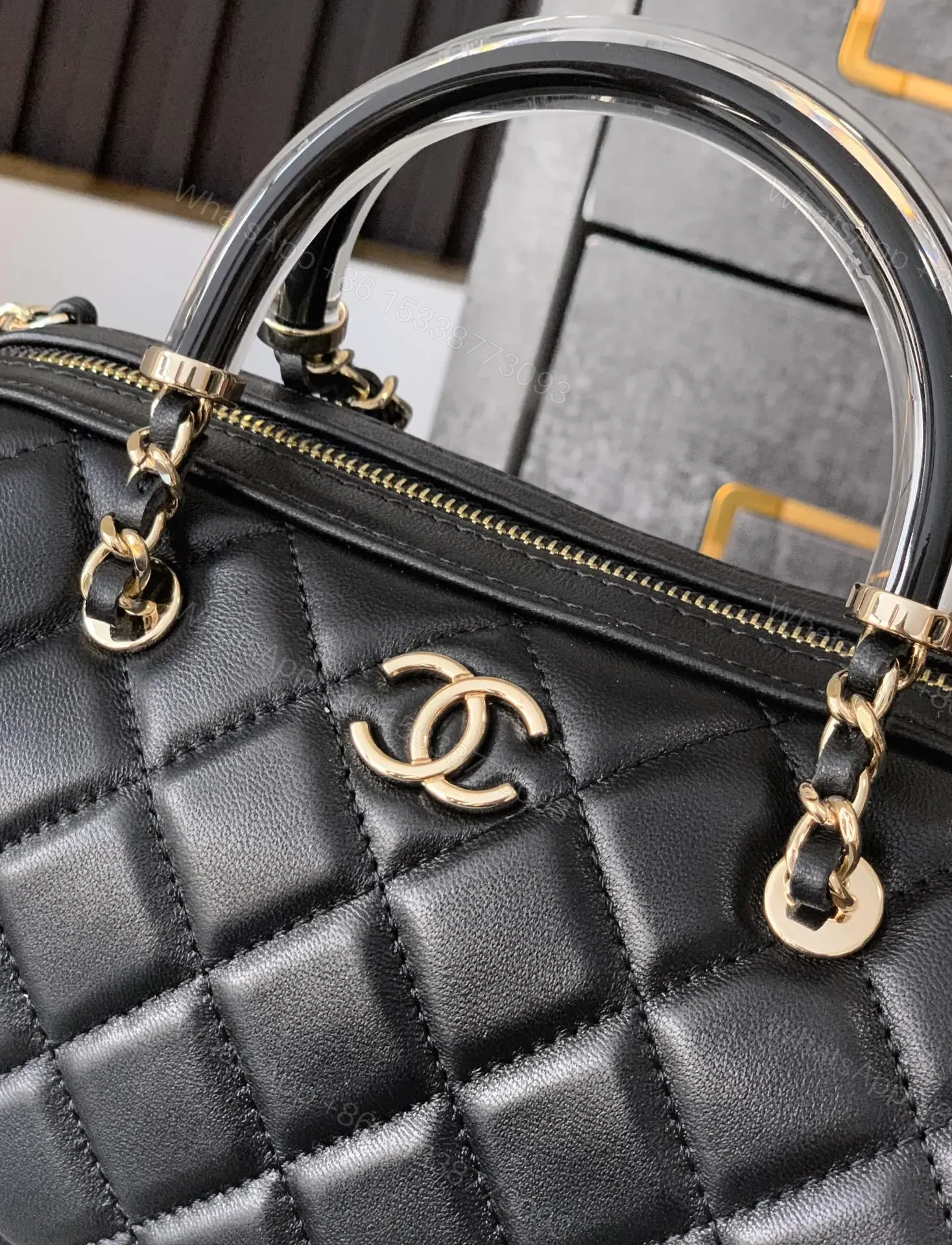 View 5 of Chanel Matelasse Black Shoulder Bag Leather