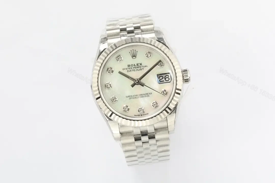 View 2 of Rolex Datejust 31 Stainless Steel Fluted Jubilee Silver – Diamond 178274-0018