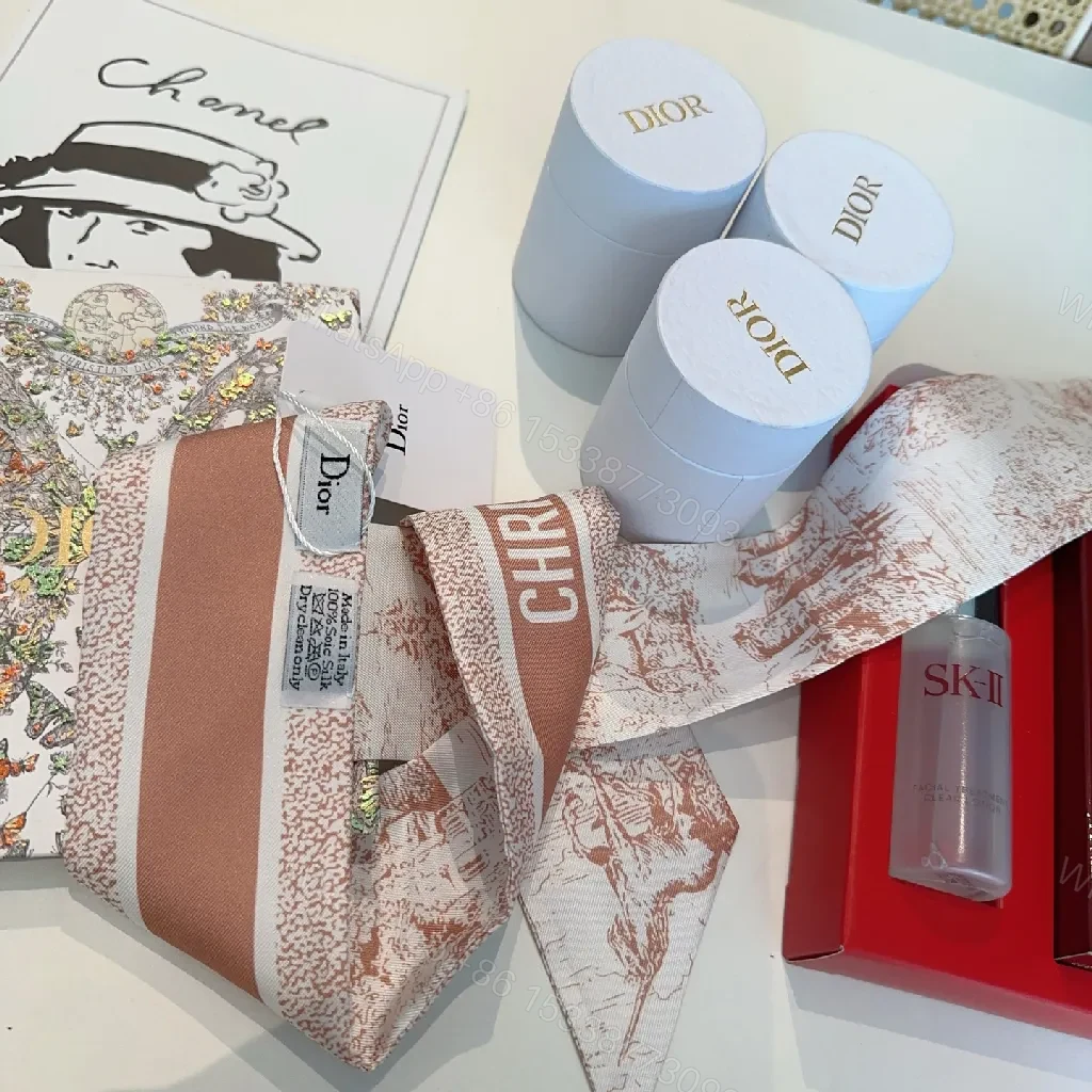 View 2 of Elegant Multi-Texture Accessory Set: Luxe Dior-Inspired Details