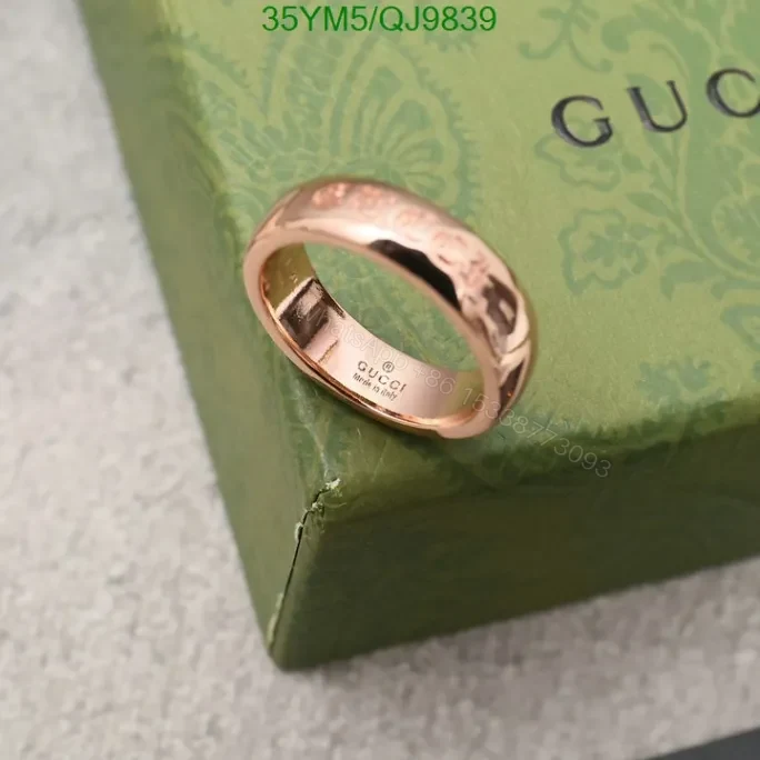 Luxury Gucci Ring in Rose Gold – Dupe QJ9839 — view 1