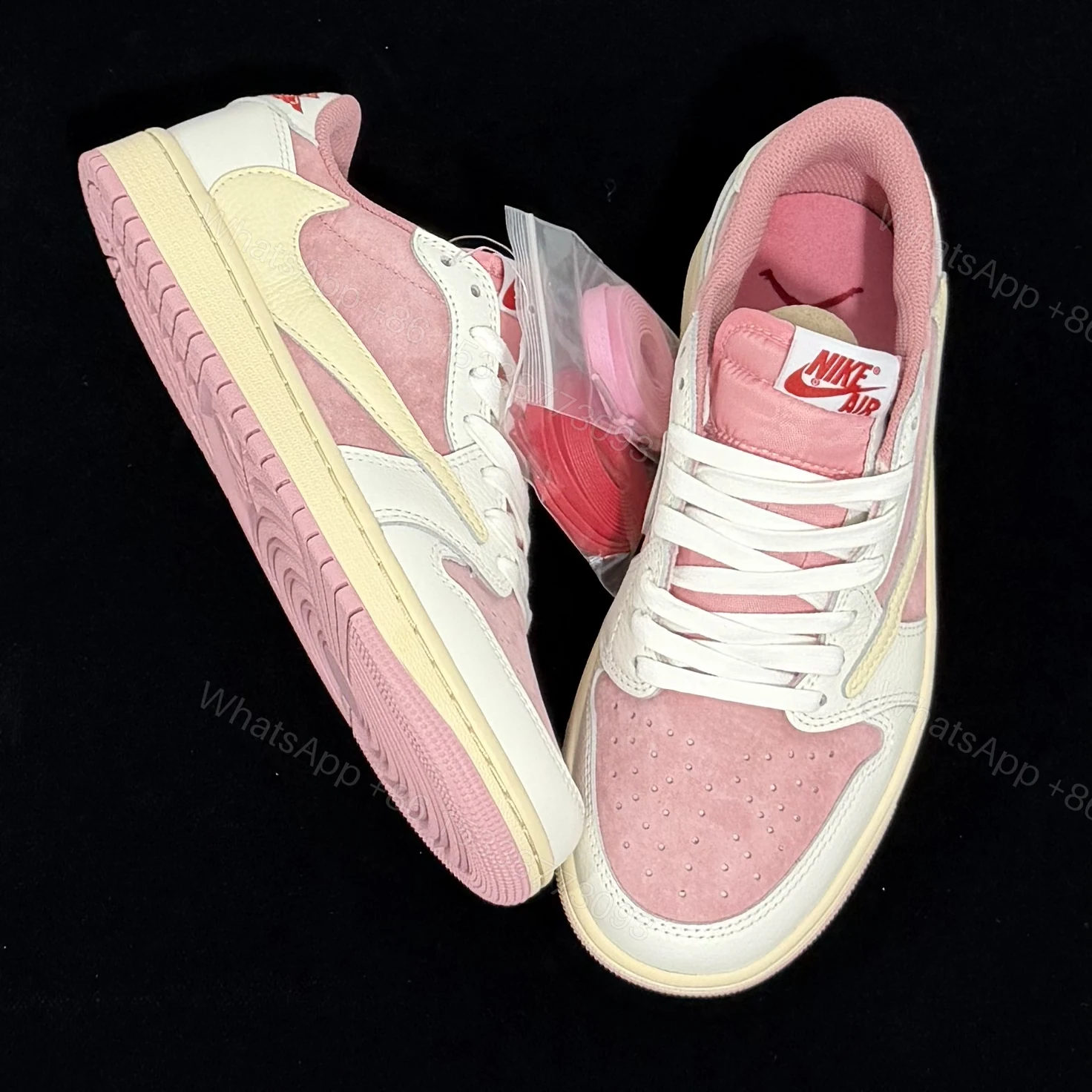 View 9 of Travis Scott x Air Jordan 1 Low OG Shy Pink Replica