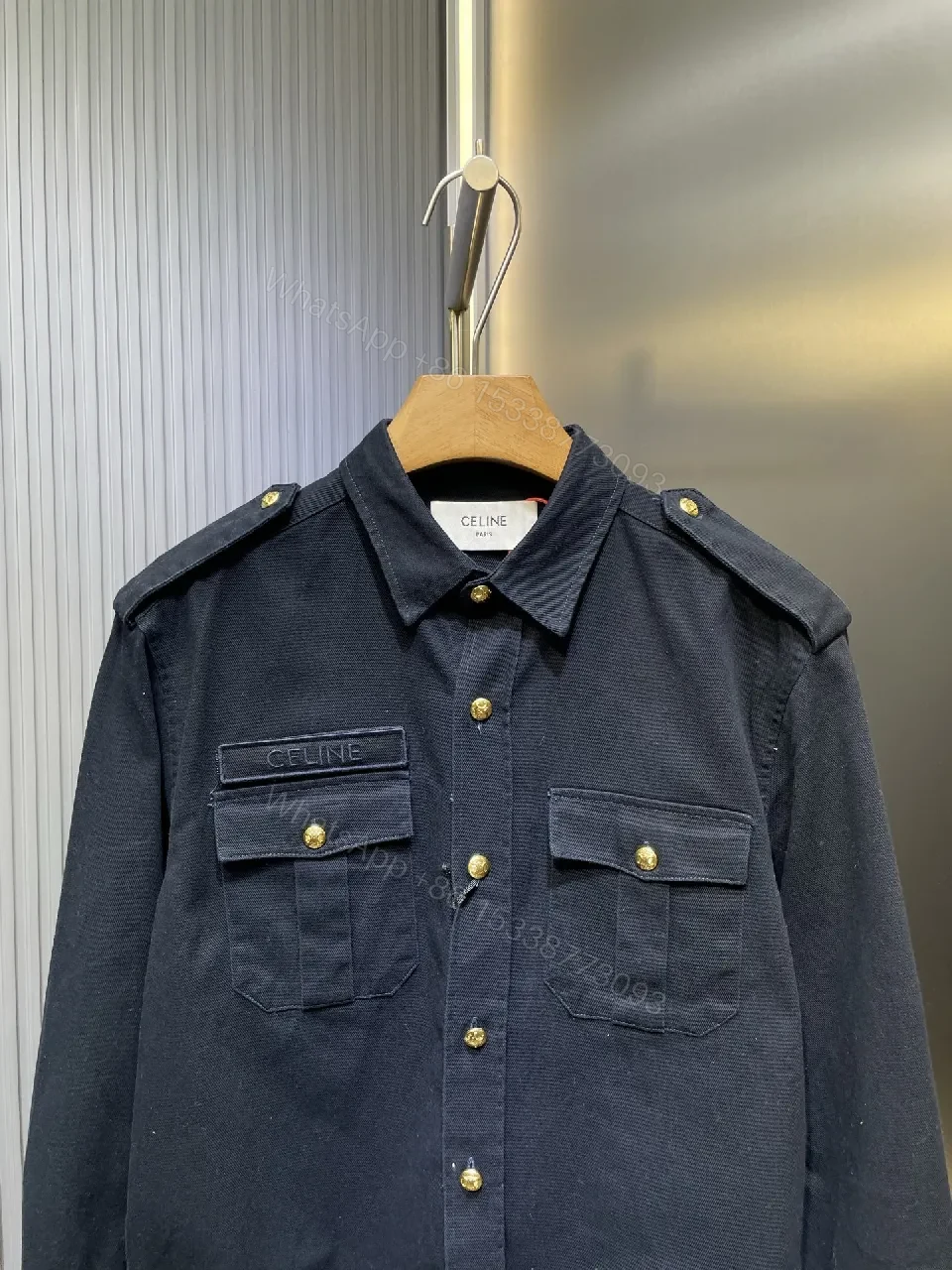 View 9 of Navy Utility Shirt Jacket: Structured Comfort, Luxury Texture