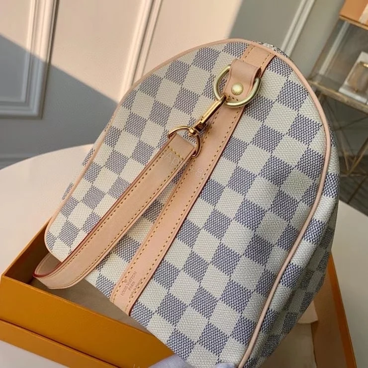 View 3 of Louis Vuitton Speedy Bandoulière 30 Damier Azur 30Cm N41373
