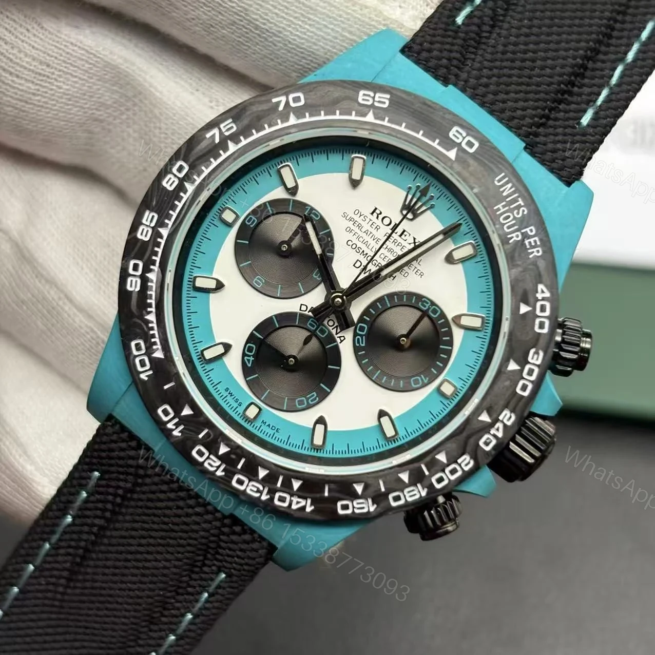 View 4 of Rolex DIW Daytona Carbon Blue Flower