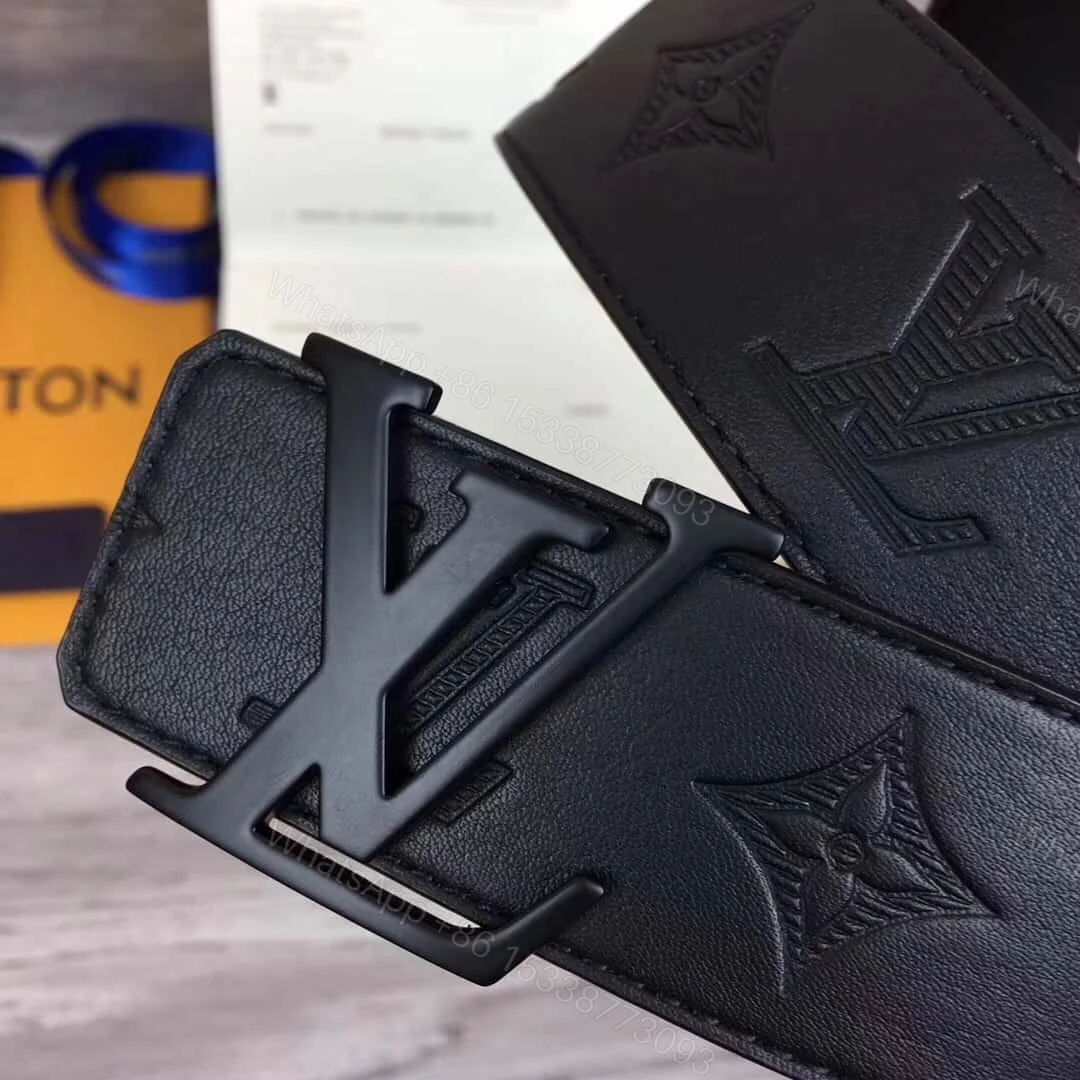View 4 of LOUIS VUITTON SHAPE BELT MONOGRAM SHADOW 40 MM BLACK – B113