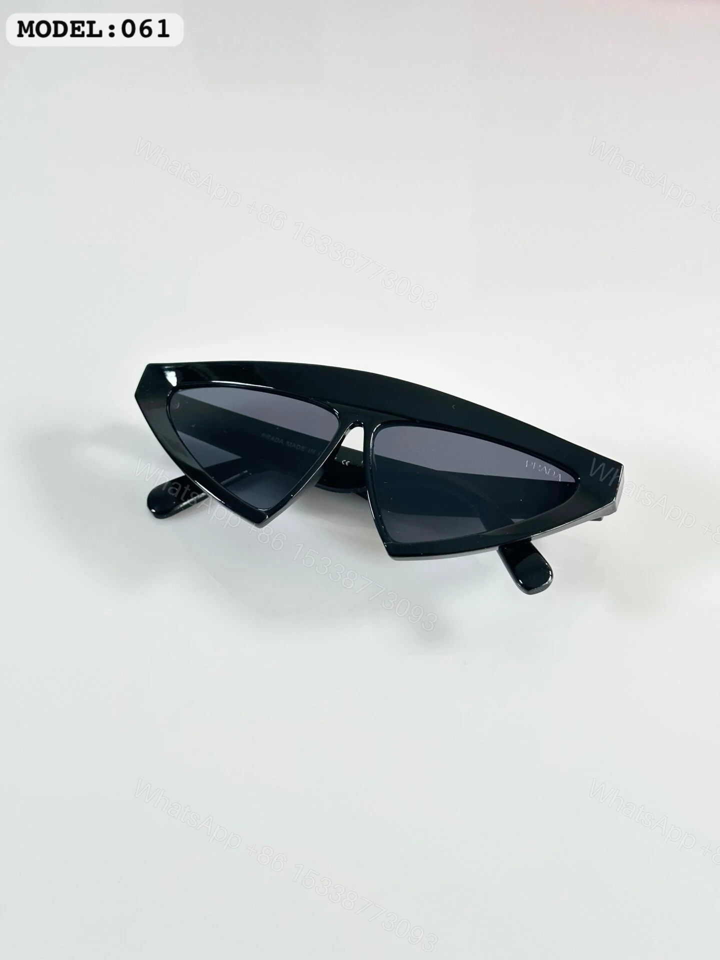 View 3 of Prada Model 061 Black Sunglasses Plastic Frame