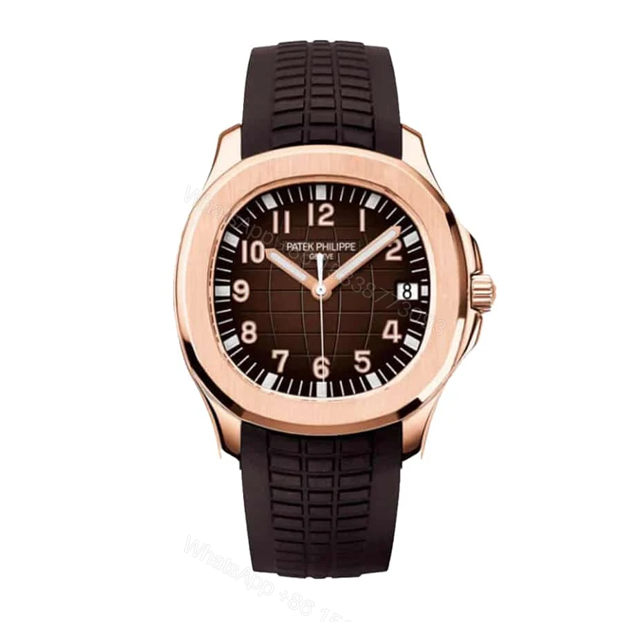 Patek Philippe Gold Brown Strap Super Clone — view 1