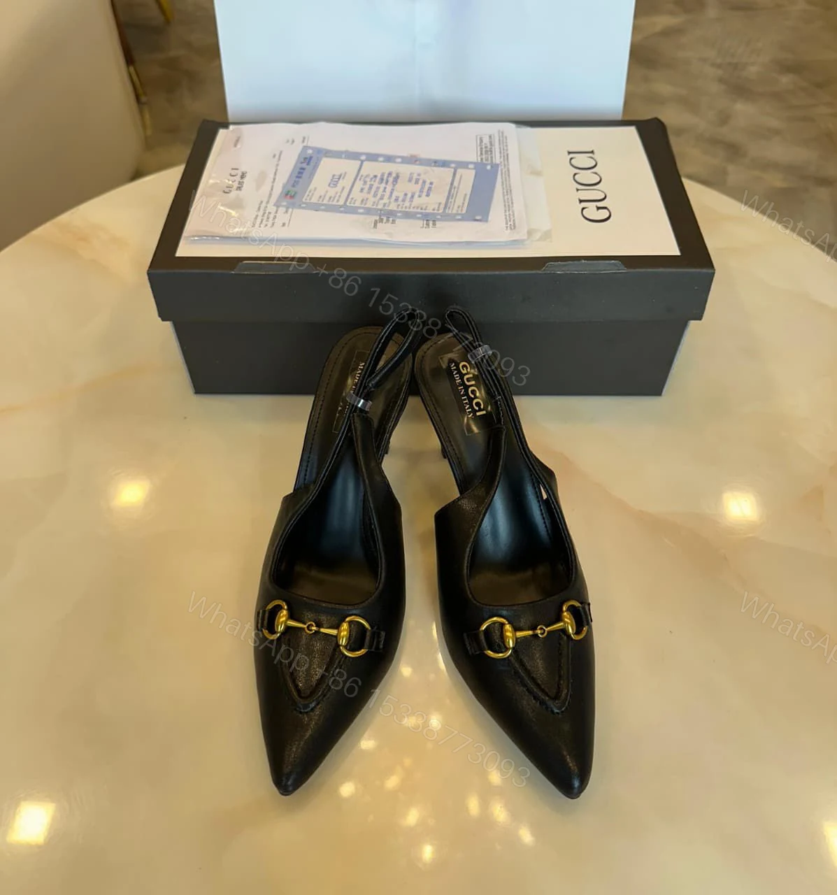 View 20 of FIRST COPY GUCCI LEATHER HEELS