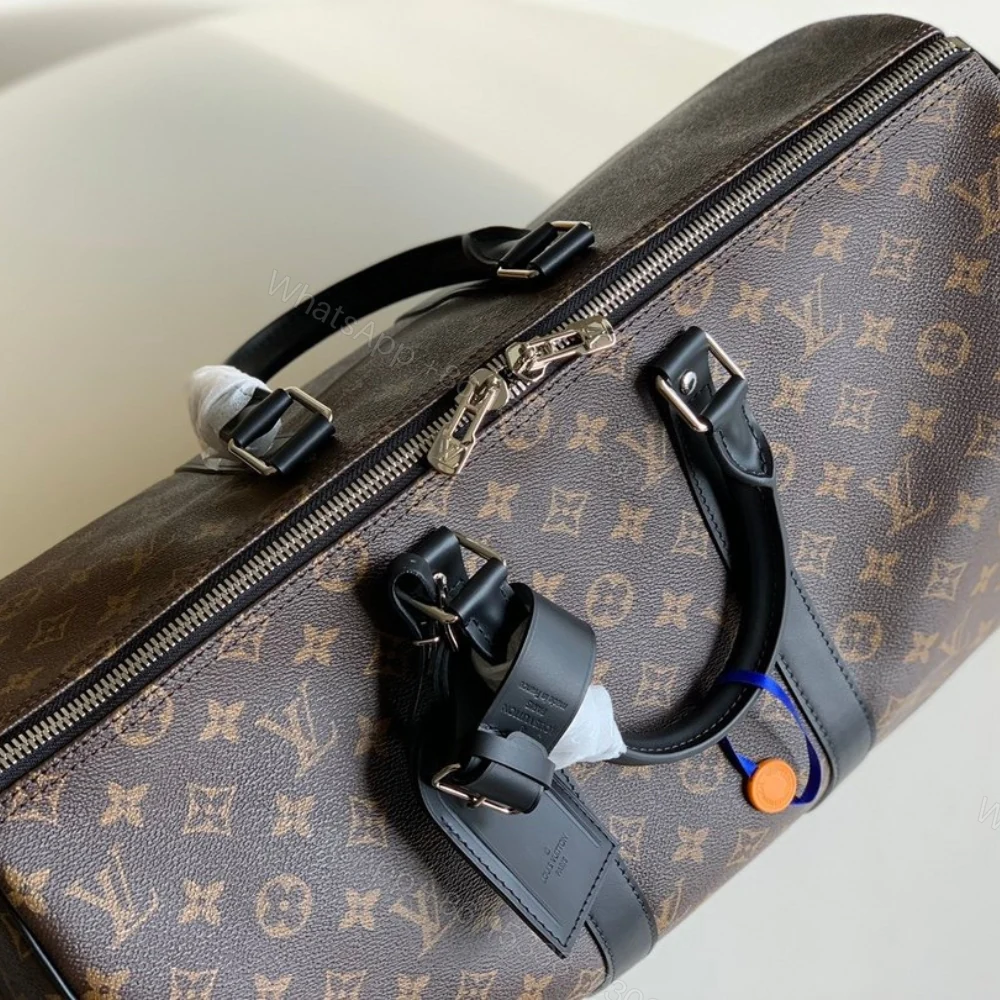 View 3 of Louis Vuitton Keepall Bandouliere 45 Monogram Macassar Canvas 45cm LV M56711