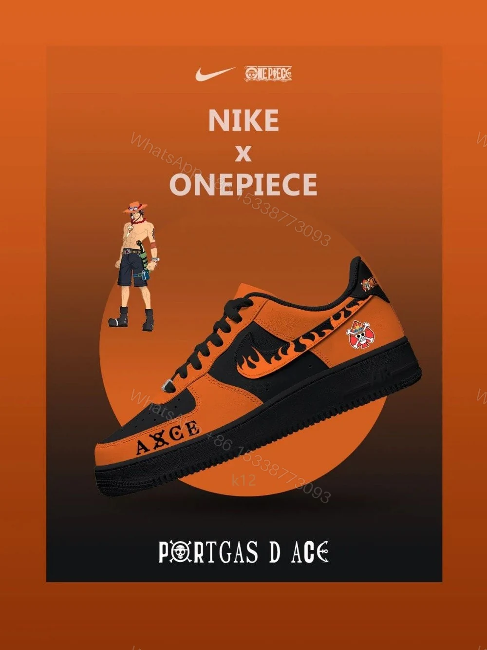 Portgas D Ace V.2 Custom Air Force 1 — view 1