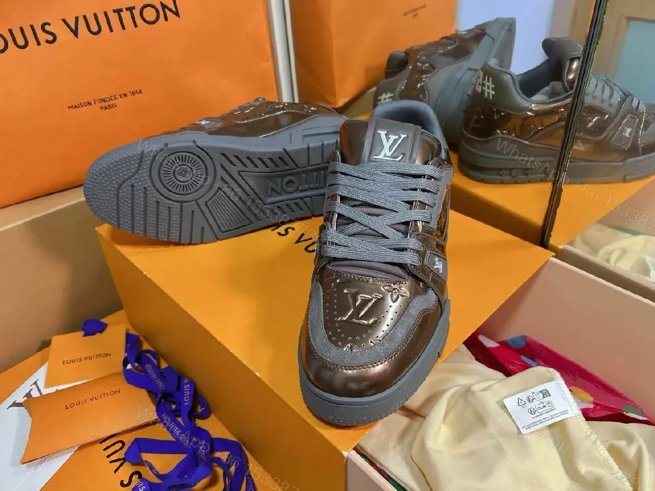 View 9 of Dark Metallic LV-Heritage Runner: Bold Luxury, All-Day Comfort